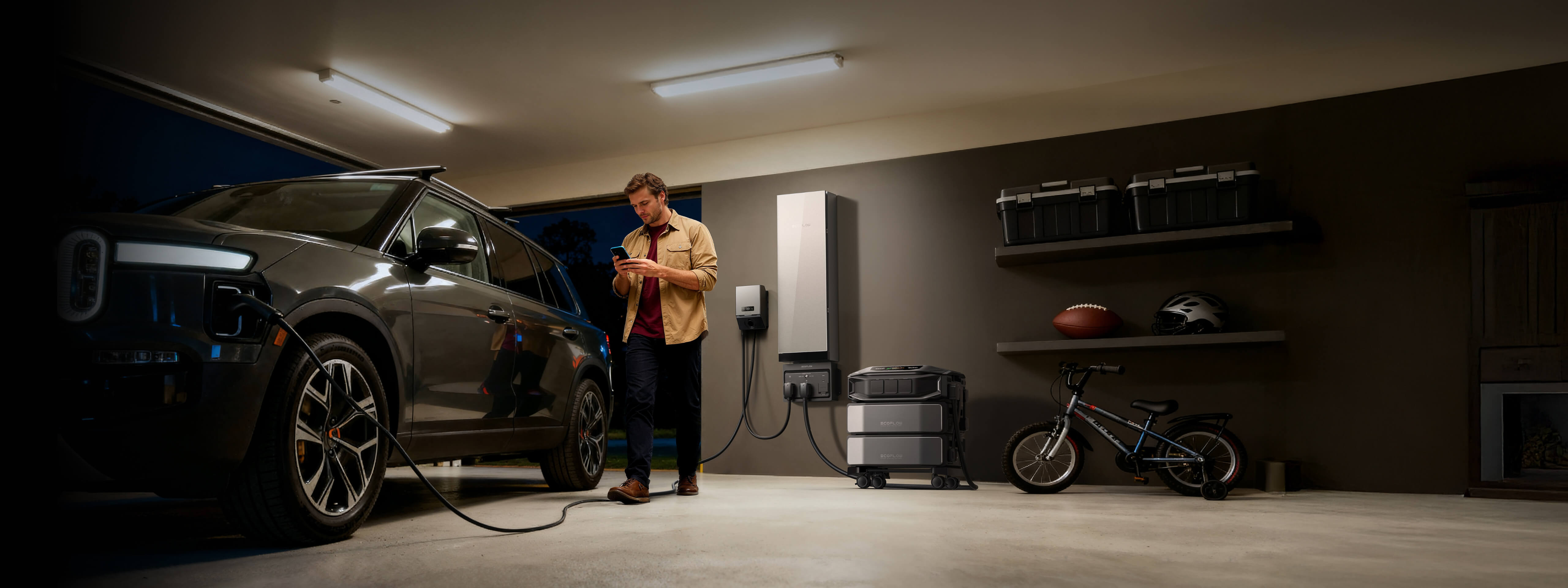 Complete home energy system — solar, battery, EV charger, smart panel